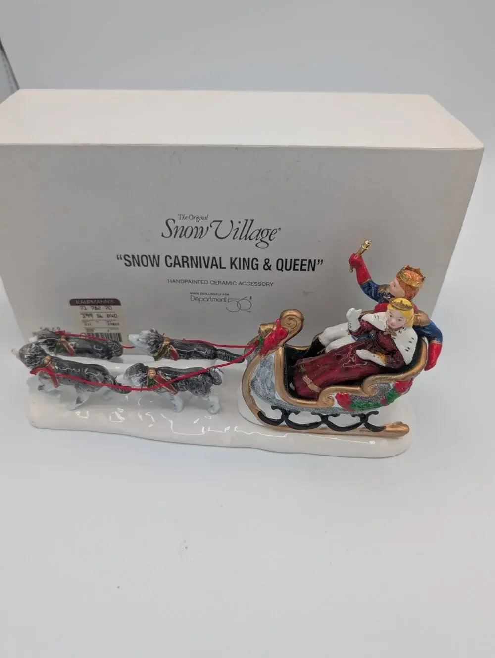 Dept 56 Snow Carnival King & Queen Snow Village Christmas Accessory - 1995 MIB